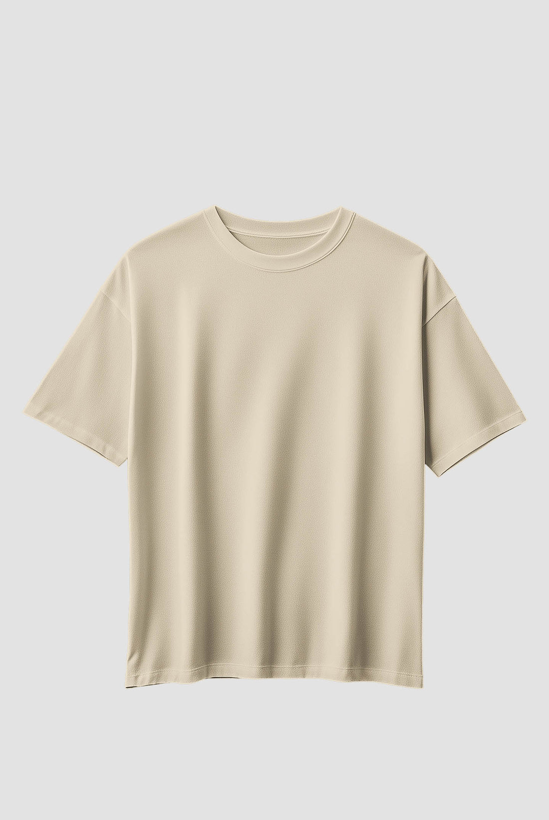 Beige Regular Fit Cotton T-shirt