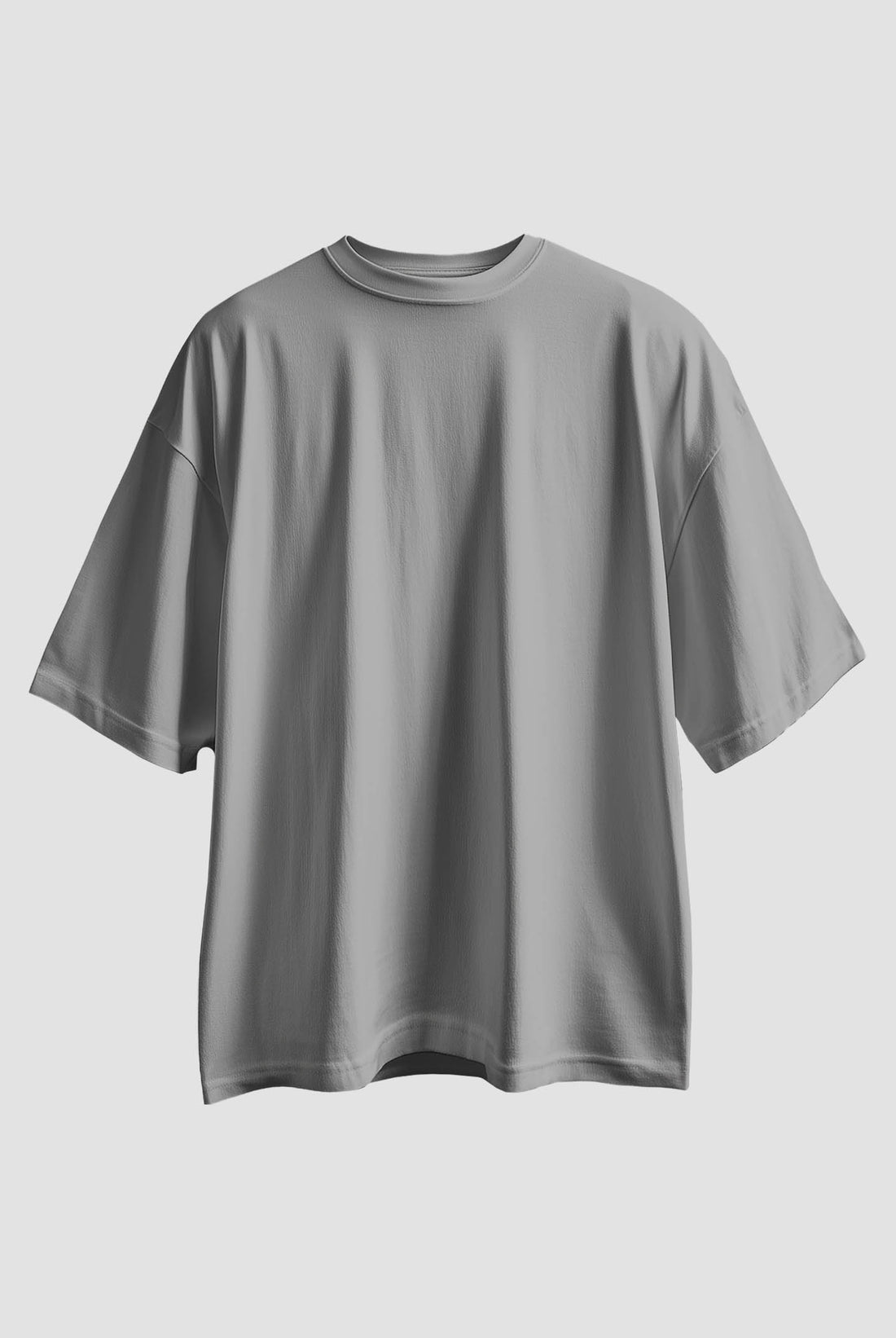 Grey Oversized Fit Cotton T-shirt