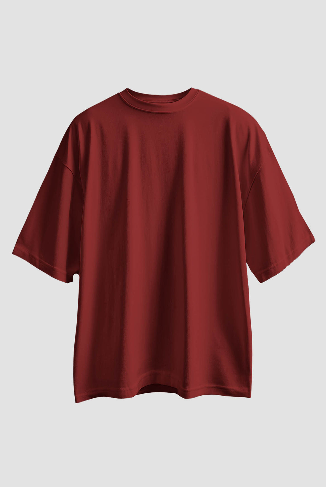 Maroon Oversized Fit Cotton T-shirt